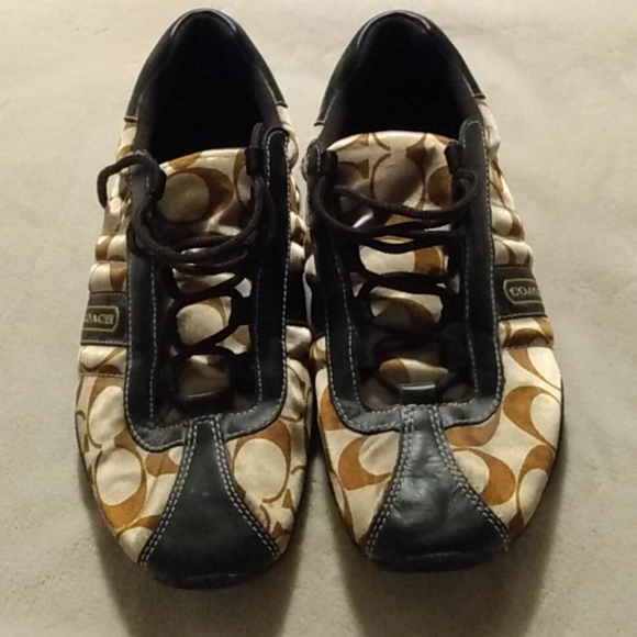 Coach Shoes - Coach satin lace up sneakers